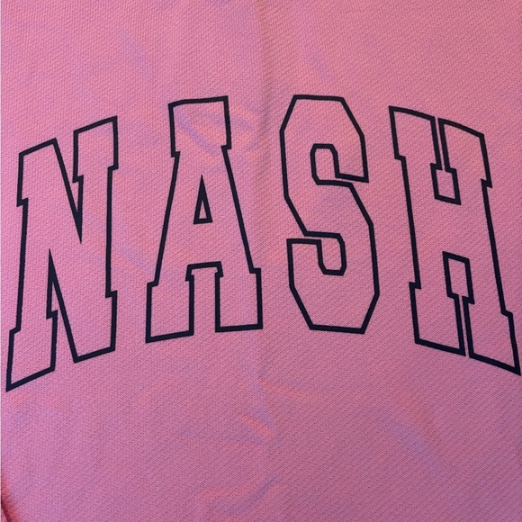Ash Pink Crew Neck Sweatshirt with Bold Lettering - Picture 4 of 5
